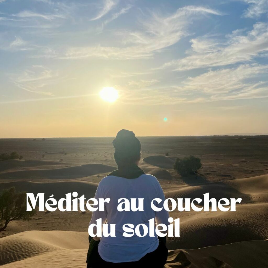 Coucher de dans le désert